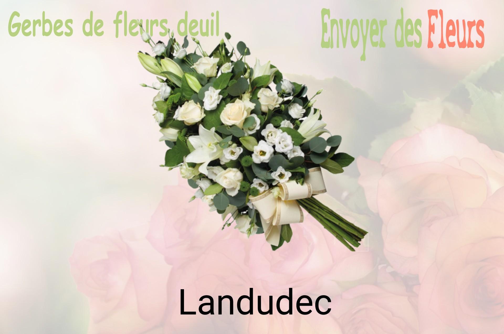 Gerbe de fleurs de deuil livrée à Landudec